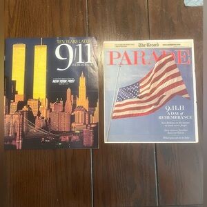 9/11 Ten Years Later Tribute Magazines- NY Post 9/11/2011 & Parade 9/11/2011
